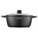 ARDESTO Casserole with glass lid Gemini Anzio, (26 cm), 5l, aluminium, black