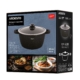 ARDESTO Casserole with glass lid Gemini Anzio, (26 cm), 5l, aluminium, black