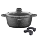 ARDESTO Casserole with glass lid Gemini Anzio, (26 cm), 5l, aluminium, black