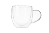 ARDESTO Double Wall Mug Set with handles, 250ml, 2pcs, borosilicate glass, transparent AR2625BHR