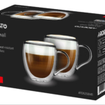 ARDESTO Double Wall Mug Set with handles, 250ml, 2pcs, borosilicate glass, transparent AR2625BHR