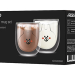 ARDESTO Double Wall Sug Set Animals, 300ml, 2pcs, borosilicate glass, transparent AR2630BAR