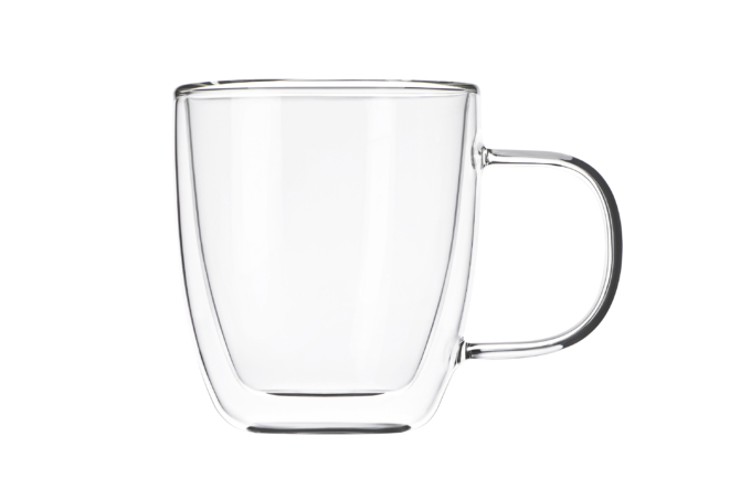 ARDESTO Double Wall Mug Set with handles, 310ml, 2pcs, borosilicate glass, transparent AR2631BHR