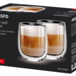 ARDESTO Double Wall Mug Set, 360ml, 2pcs, borosilicate glass, transparent AR2636BR