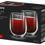 ARDESTO Double Wall Mug Set, 320ml, 2pcs, borosilicate glass, transparent AR2637BR