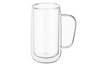 ARDESTO Doublewall Mug Set with handles, 400ml, 2pcs, borosilicate glass, transparent AR2640BHR