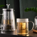 ARDESTO Mug Set with handles Good Morning, 420ml, 2pcs, borosilicate glass, transparent AR2642BMR