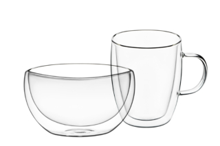 ARDESTO Breakfast Set double wall mug and bowl AR2650BHR