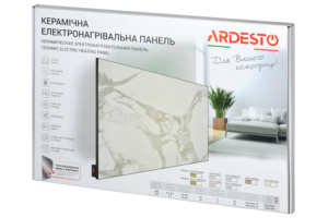 ARDESTO Керамічна панель, 15м2, 750Вт, електр. упр-ння, 90 х 60см, терморегулятор, мармур