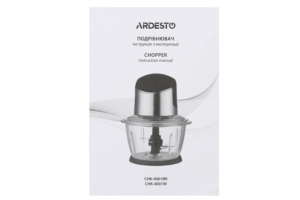 ARDESTO shredder, 400W, bowl-1000ml, glass, plastic/iron case, black-silver