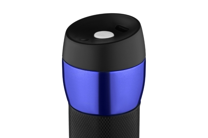 ARDESTO Travel mug Easy travel 450 ml, s/s, silocone, blue