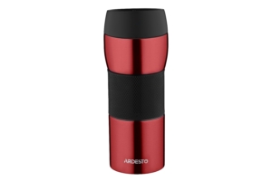 ARDESTO Travel mug Easy travel 450 ml, s/s, silocone, red