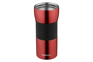 ARDESTO Travel mug Easy travel 450 ml, s/s, silocone, red