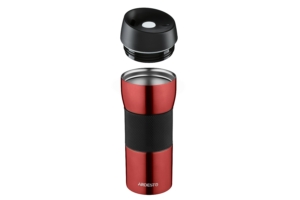 ARDESTO Travel mug Easy travel 450 ml, s/s, silocone, red