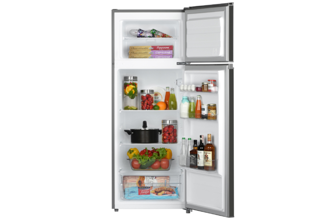 ARDESTO Ref with top freezer, 143x55x55, ref-164L, freez.-40L, 2doors, A+, ST, silver