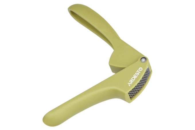 ARDESTO Gemini garlic press, yellow, stainless steel, plastic