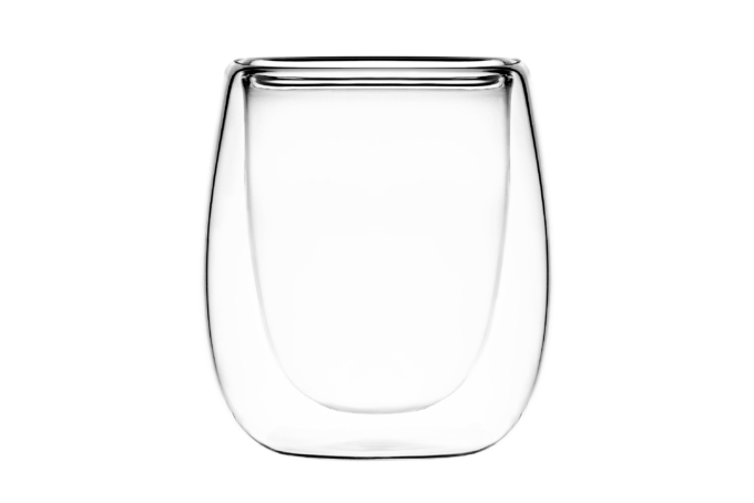 ARDESTO Cup set for espresso, double walled, 80 ml, H 7.3 cm, 2 pcs, borosilicate glass