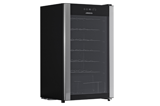 ARDESTO Wine cooler, 84.2x48x44, freez.-96L, 1 zone, bottles -34, ST, display int, black