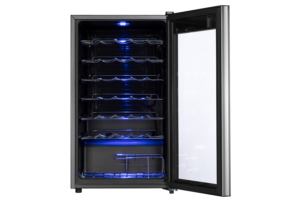 ARDESTO Wine cooler, 84.2x48x44, freez.-96L, 1 zone, bottles -34, ST, display int, black