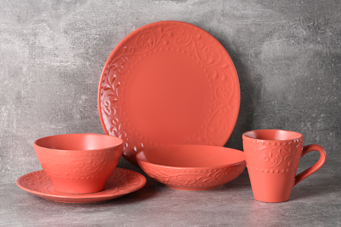 ARDESTO Olbia[26 cm, Deep orange, ceramics]