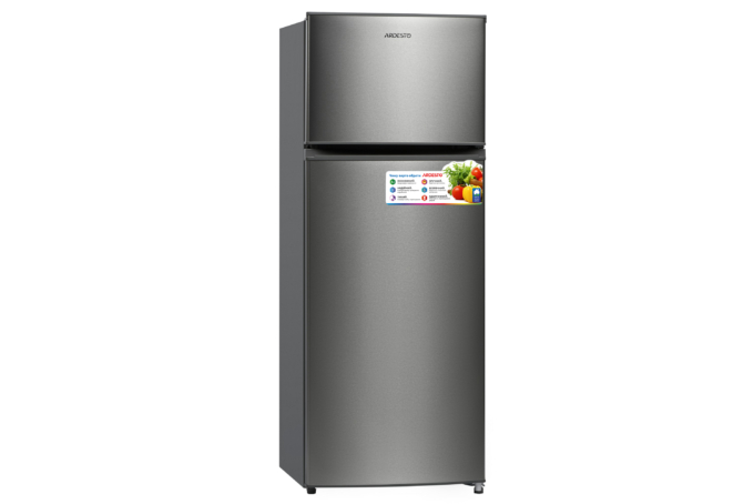 ARDESTO Ref with top freezer, 143x55x55, ref-164L, freez.-40L, 2doors, A+, ST, silver