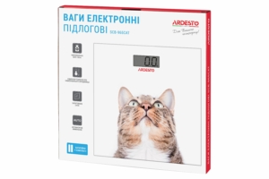 ARDESTO Весы напольные CAT, 150кг, 2хААА в компл, стекло, разноцветные