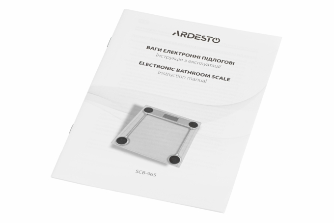 ARDESTO scales for floor Leaves.150kg, AAAx2 included, glass, multi-colored