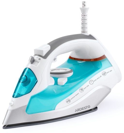 ARDESTO Iron IR-C2228-TQ, 2200W, 280ml, steam boost, ceramic soleplate, blue