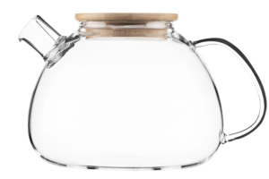 ARDESTO Teapot Midori, 1500ml, borosilicate glass, bamboo, transparent