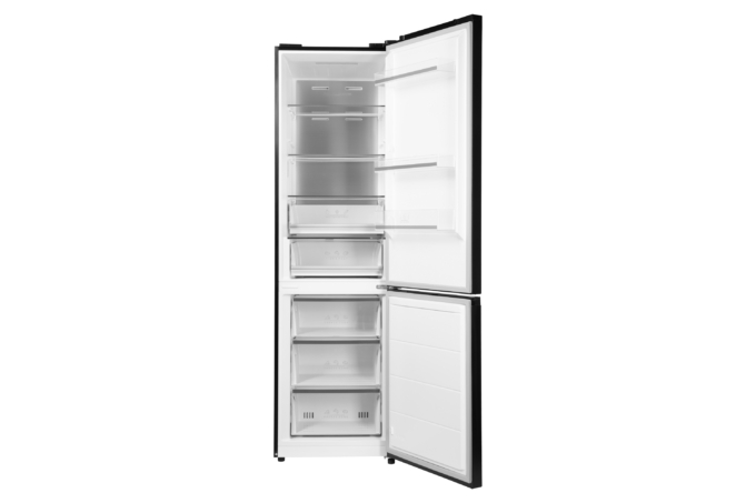 ARDESTO Ref with bottom freezer, 201.8×59.5×66, ref-256L, freez.-104L, 2doors, A++, NF, display ext, fresh zone, black