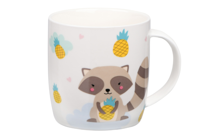 ARDESTO Чашка Cute raccoon, 350 мл, порцеляна