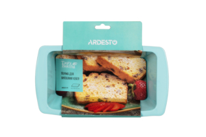 ARDESTO Форма для выпечки кекса, хлеба Tasty baking, 25*13.5*6.2 см, голубой, силикон