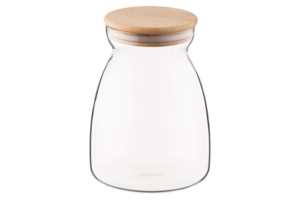 ARDESTO Jar Fresh Hourglass 1100 ml, glass, bamboo