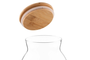 ARDESTO Jar Fresh Hourglass 400 ml, glass, bamboo