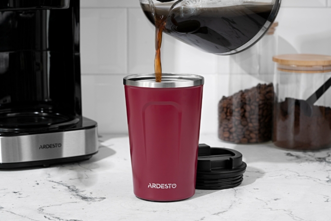 ARDESTO Travel mug Urban 380 ml, red, s/s