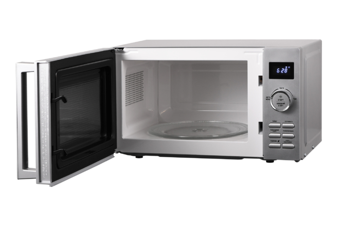 ARDESTO Microwave oven, 20L, electronic control, 700W, display, handle opening, quick start, silver