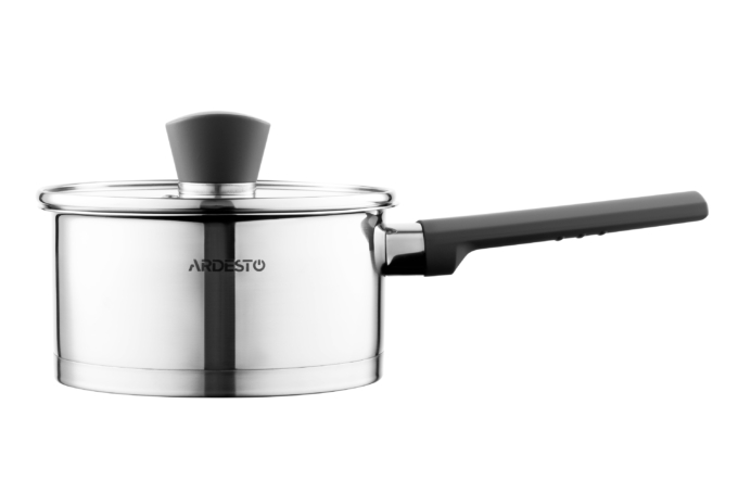 ARDESTO Saucepan Gemini, glass lid, 1.5 l, stainless steel