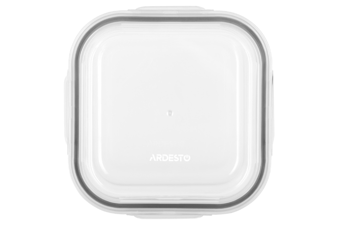 ARDESTO Container for storage Gemini 1200 ml, square, borosilicate glass