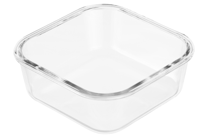 ARDESTO Container for storage Gemini 1200 ml, square, borosilicate glass