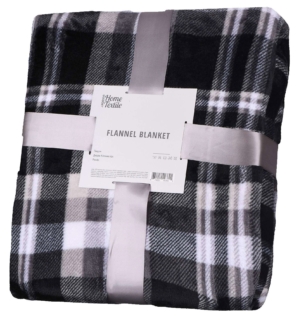 ARDESTO Плед Flannel, 160х200см, клетка серая, 100% полиэстер