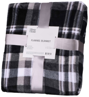 ARDESTO Плед Flannel, 200х220см, клетка серая, 100% полиэстер