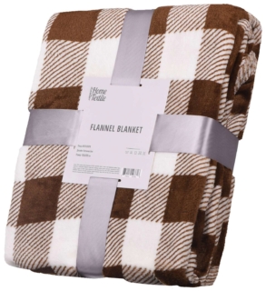 ARDESTO Плед Flannel, 160х200см, клетка беж, 100% полиэстер