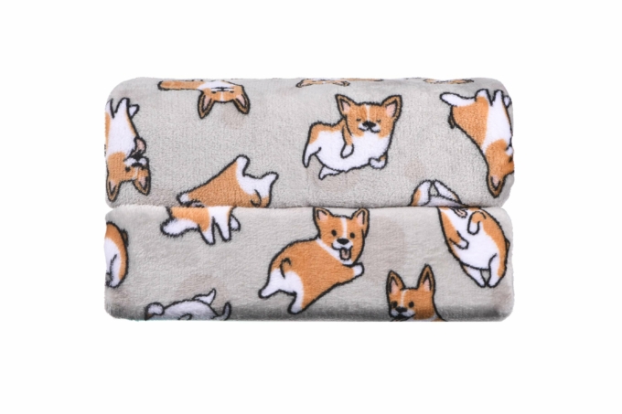 ARDESTO Плед Flannel, 160х200см, корги, 100% полиэстер