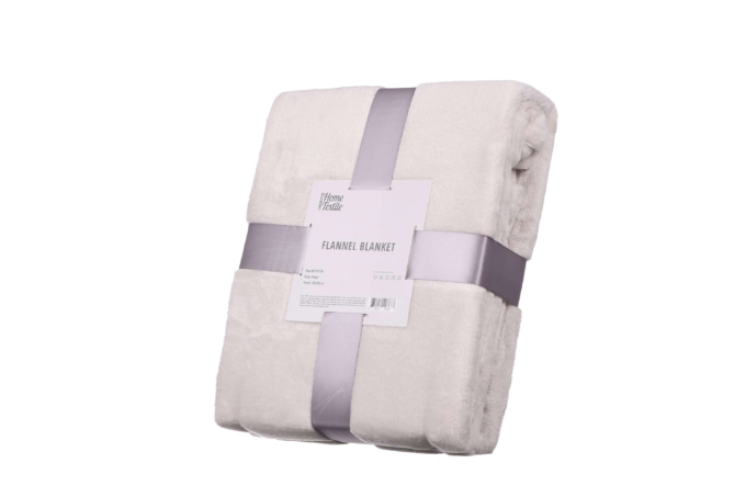 ARDESTO Flannel blanket, 200x220cm, ivory, 100% polyester