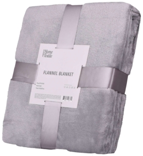 ARDESTO Flannel blanket, 160x200cm, grey, 100% polyester