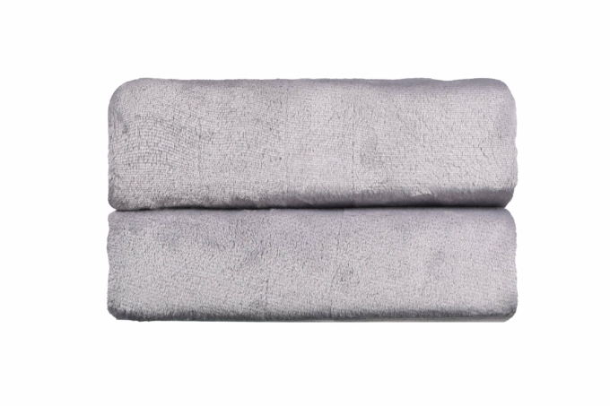 ARDESTO Flannel blanket, 200x220cm, grey, 100% polyester