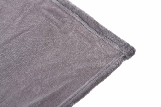 ARDESTO Flannel blanket, 200x220cm, grey, 100% polyester