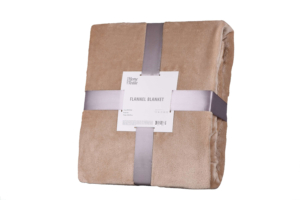 ARDESTO Flannel blanket, 200x220cm, beige, 100% polyester