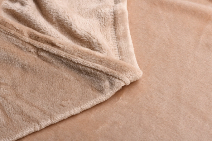 ARDESTO Flannel blanket, 200x220cm, beige, 100% polyester