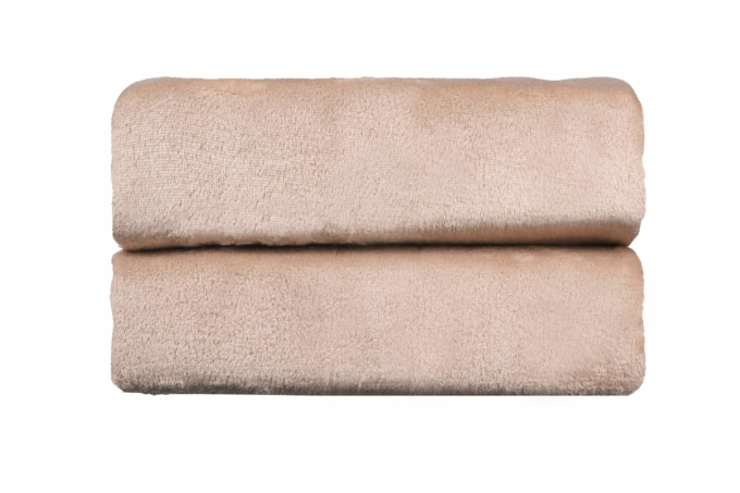 ARDESTO Flannel blanket, 200x220cm, beige, 100% polyester